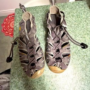 Women’s gray keen waterproof hiking sandals size 7 1/2